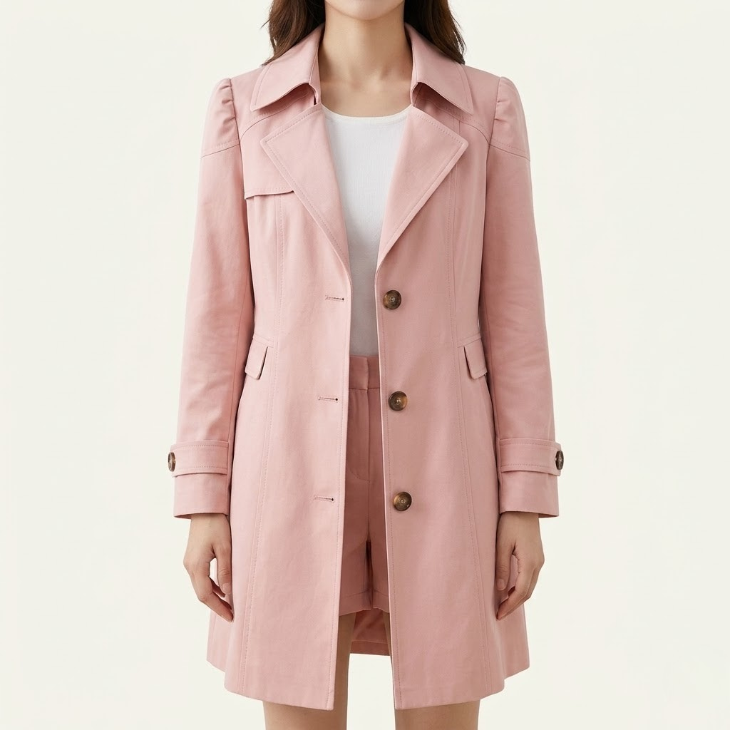 Women's Wool Mix Single Breasted Trench Coat