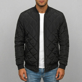 Men's Quilted Fleece Bomber Jacket Premium Transitional Outerwear