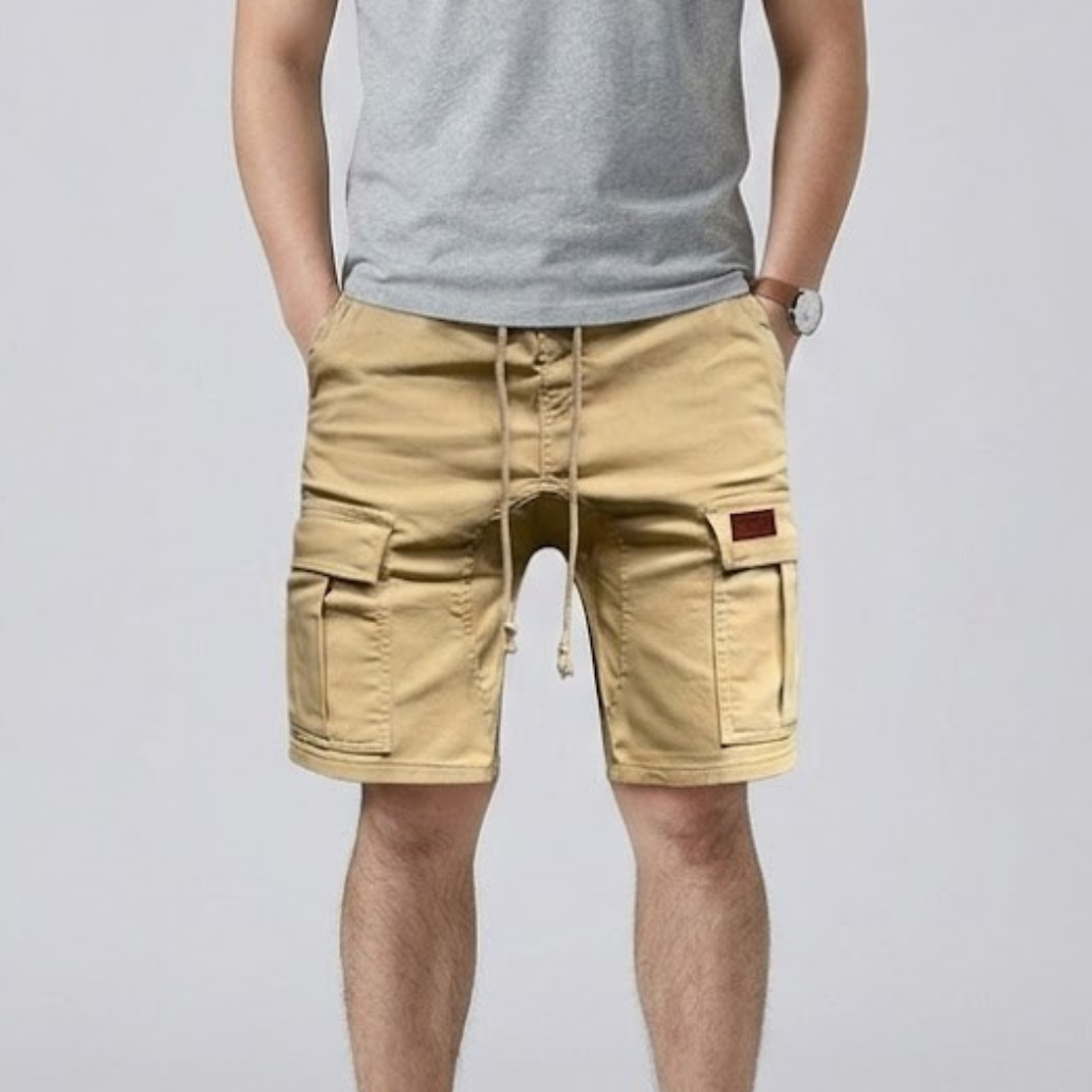 Men's Linen Casual Slim Fit Cargo Shorts