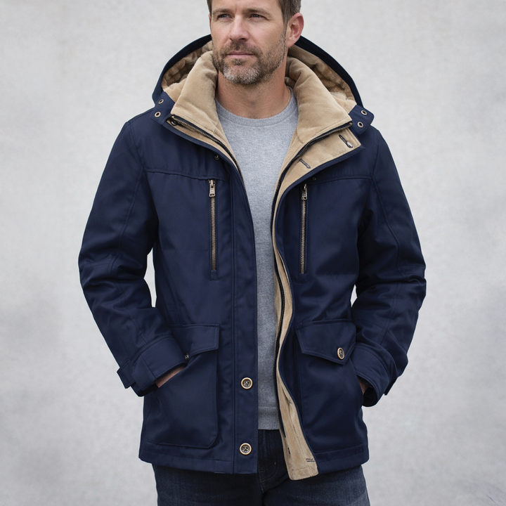 Men's Fleece Hooded Parka Jacket