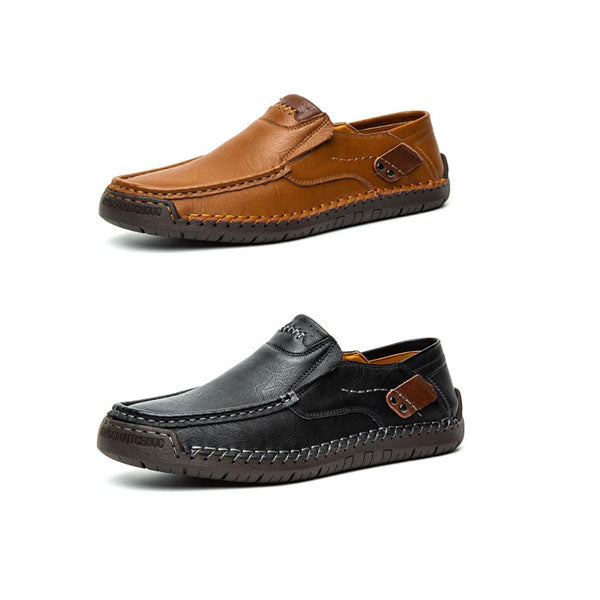 Men's Leather Slip-On Driving Loafers