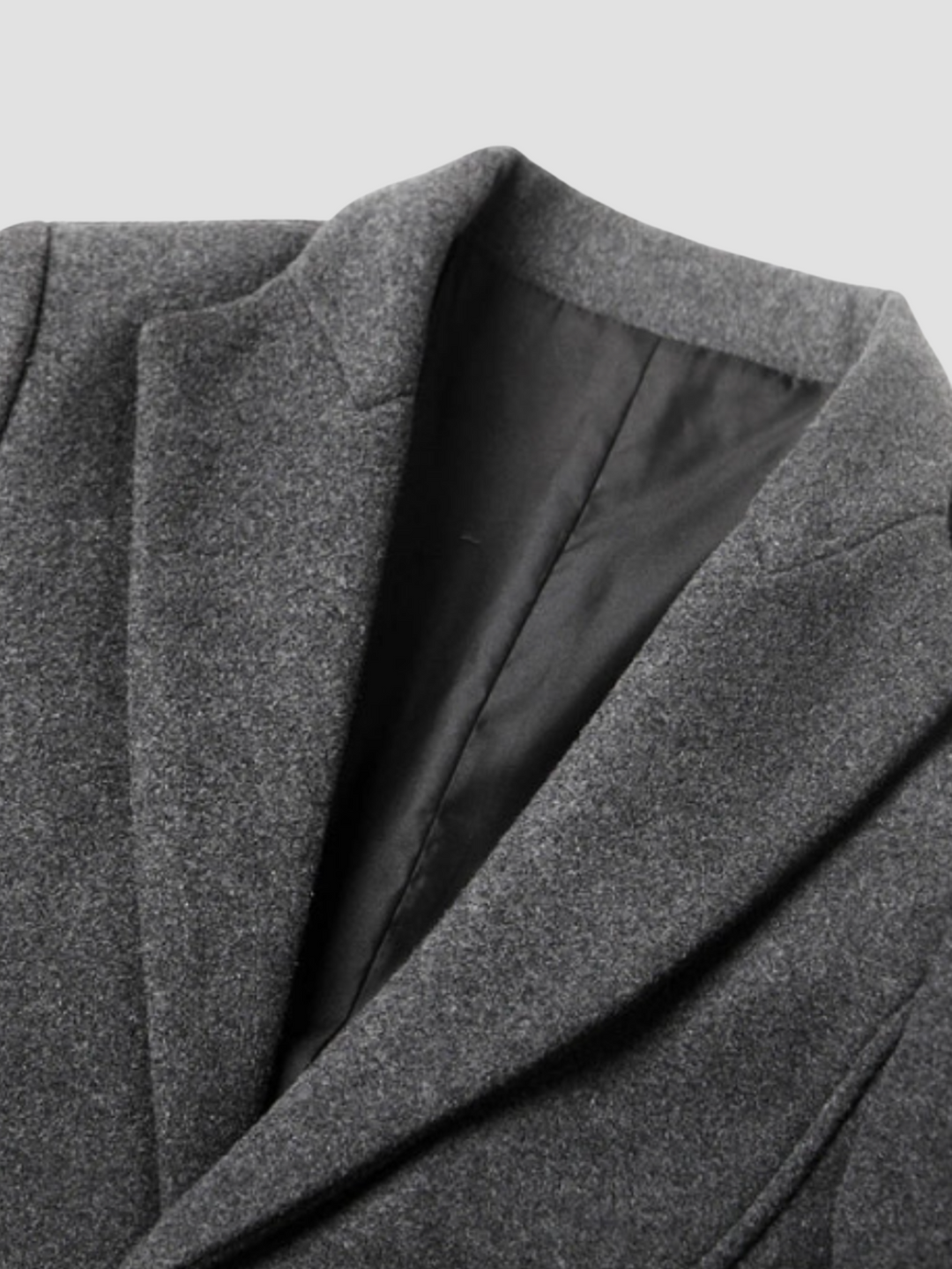 Men's Wool Blend Single Breasted Overcoat