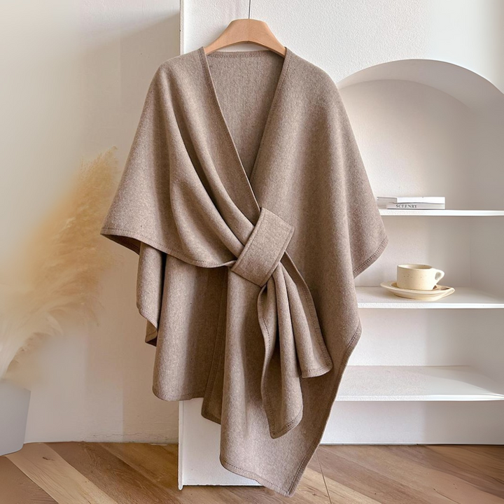 Women's Linen Draped Shawl Wrap Cape