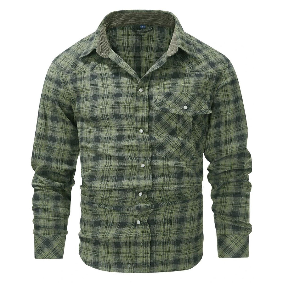 Men's Checked Fleece Lined Flannel Shirt