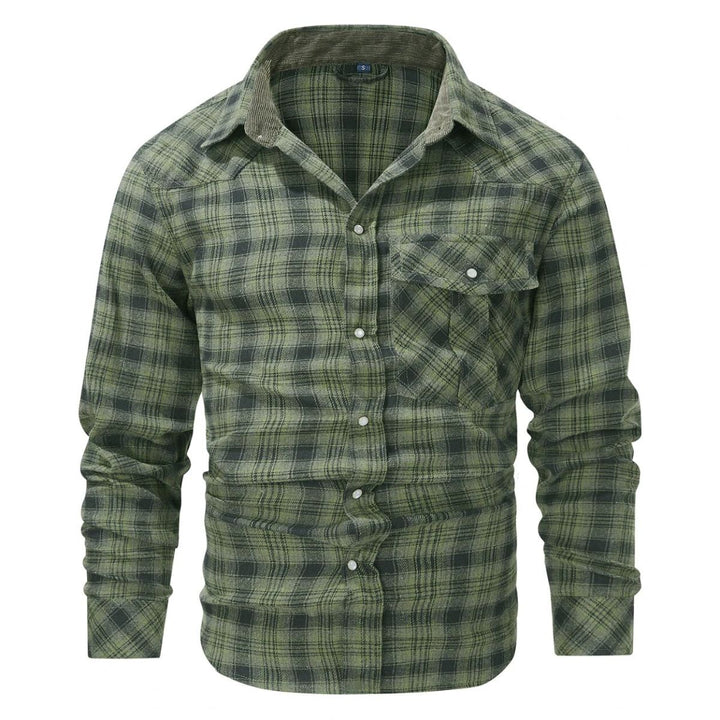 Men's Checked Fleece Lined Flannel Shirt