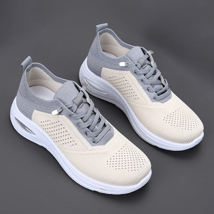 Women's Knit Mesh Breathable Slip-on Shoes Running Sneakers
