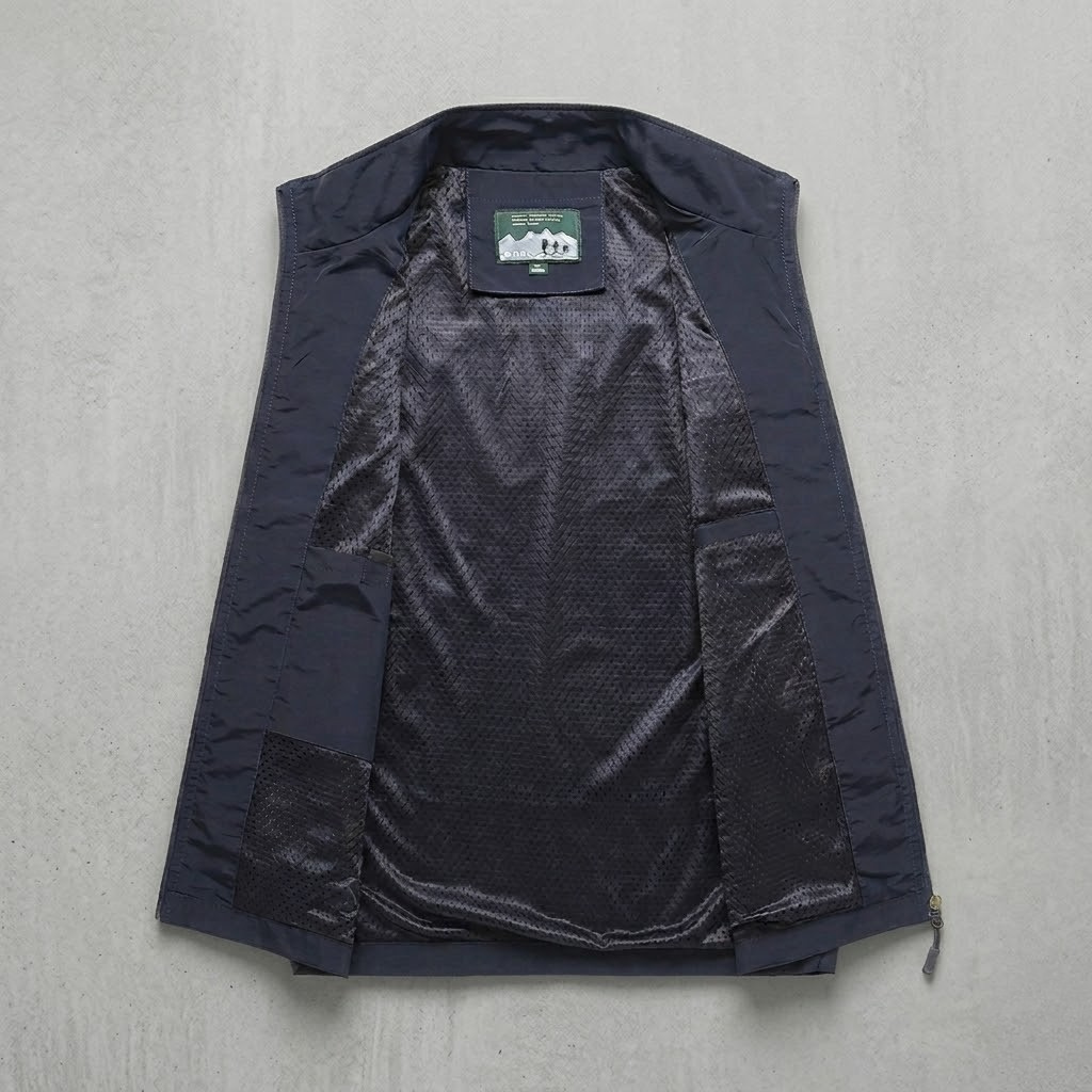 Men's Nylon Lightweight Utility Gilet Outdoor Hiking Waistcoat