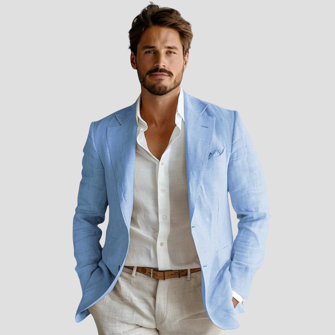 Men's Wool Mix Slim Fit Tailored Blazer Suit Jacket