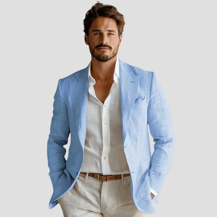 Men's Wool Mix Slim Fit Tailored Blazer Suit Jacket