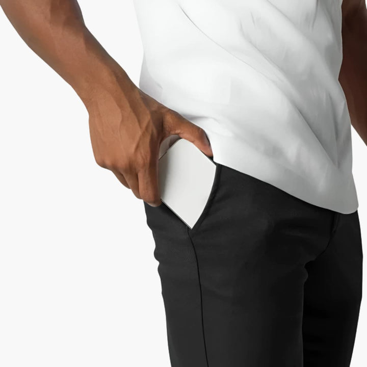 Chinos Men's Wool Slim Fit Trousers