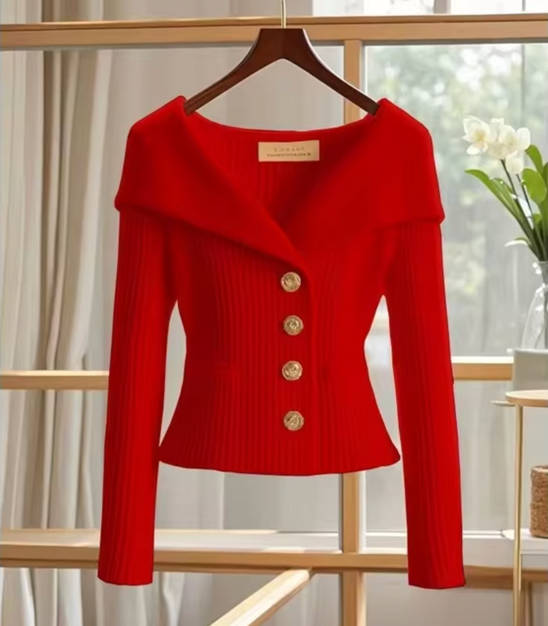 Women's Knit Shawl Collar Cardigan Sweater