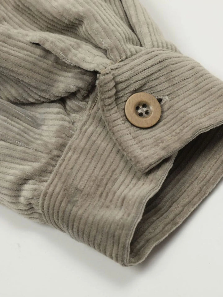 Men's Fleece Corduroy Harrington Bomber Jacket