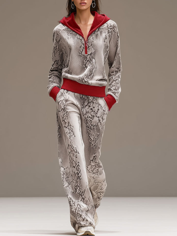 Women’s Velvet Hooded Jogger Set