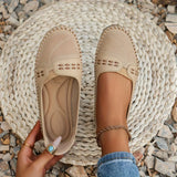 Women's Leather Loafers Flat Comfort Slip On Walking Shoes