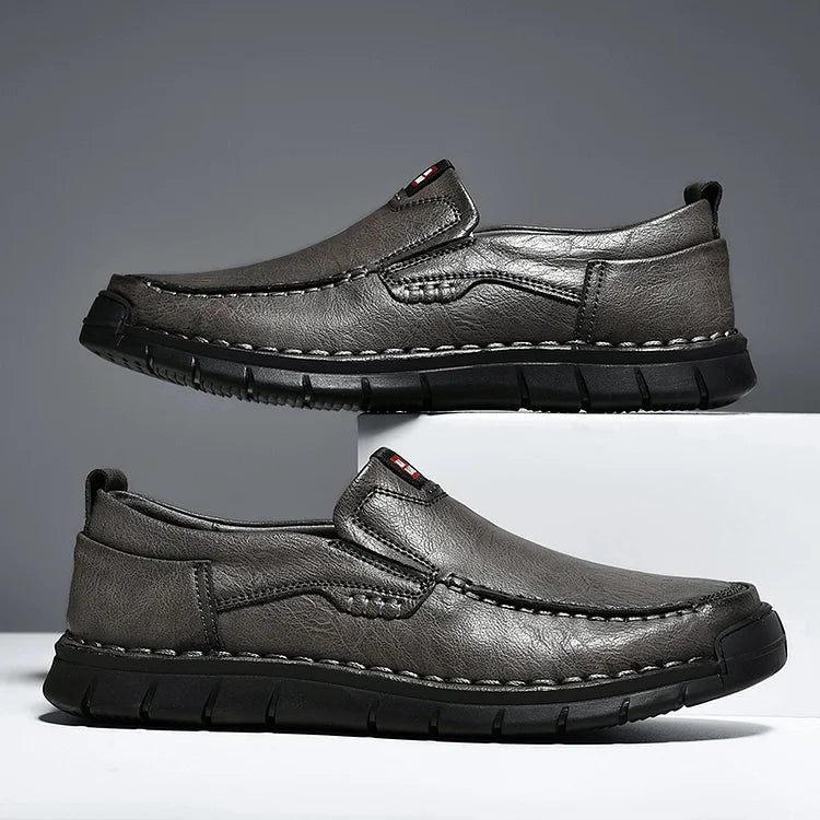 Men's Leather Slip-On Loafers Casual Shoes