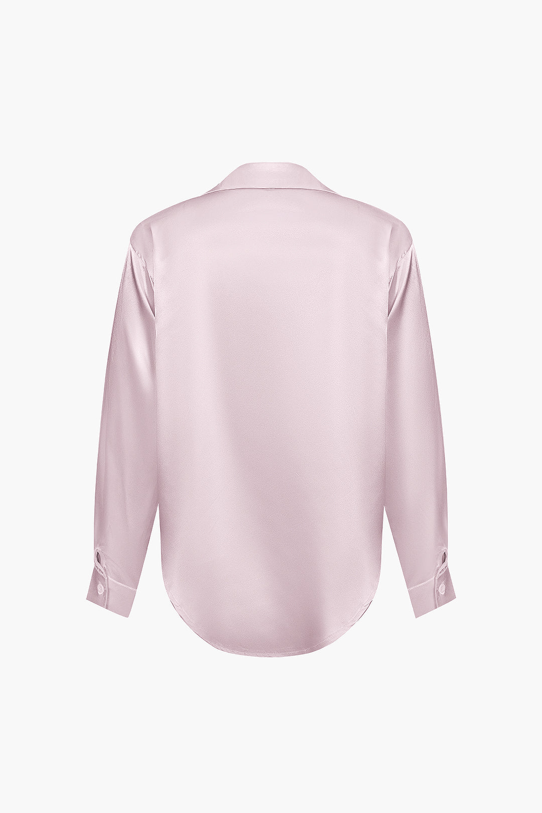 Women's Silk Satin Button Up Shirt Long Sleeve Blouse