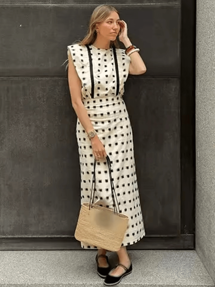 Women's Linen Ruffle Sleeve Tiered Maxi Dress