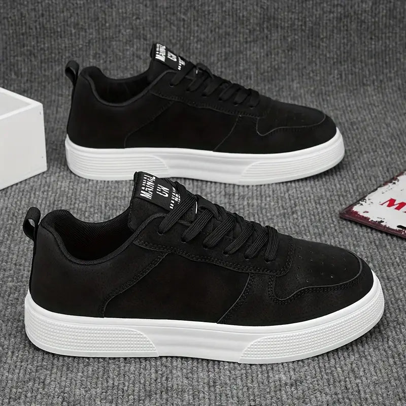 Men's Leather Low Top Sneakers Casual Shoes