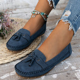 Loafers Womens Suede Slip On Flat Shoes