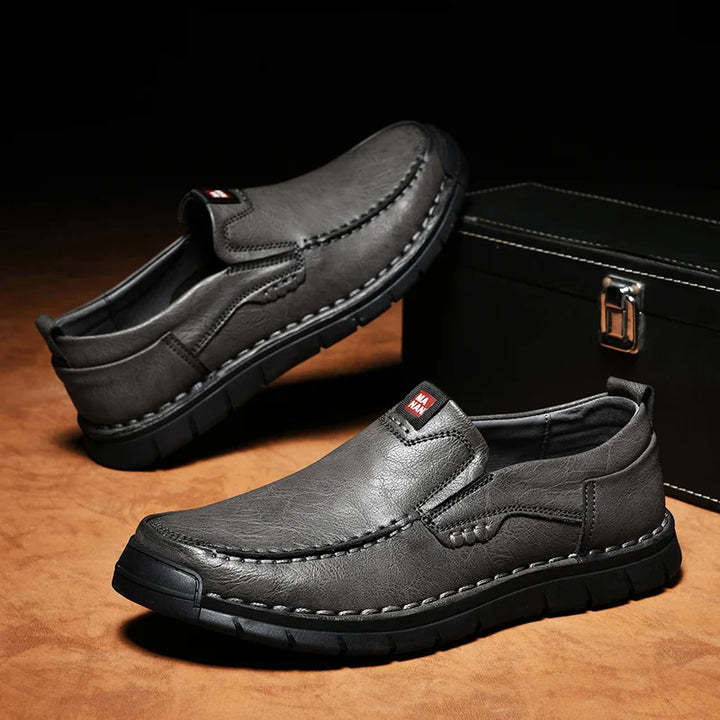 Men's Leather Slip-On Loafers Casual Shoes