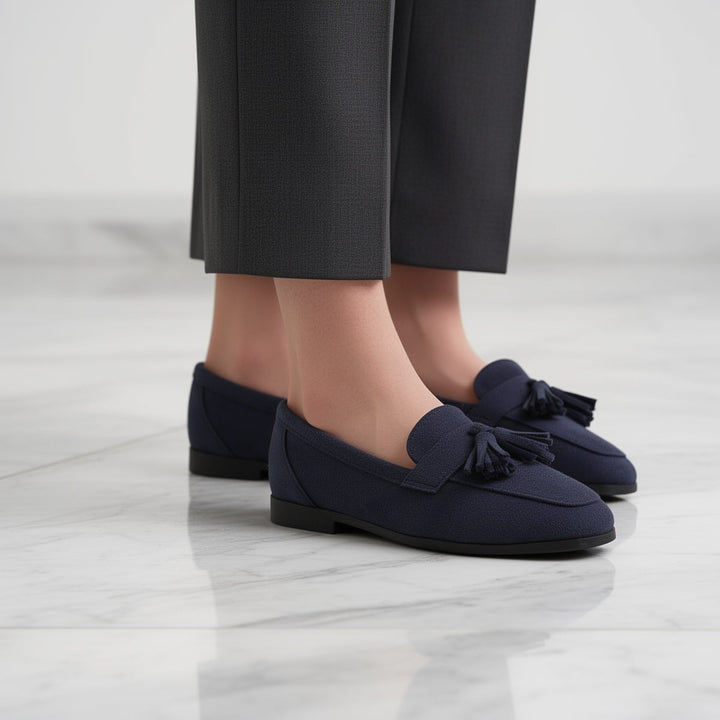 Women's Suede Tassel Loafers Slip On Shoes
