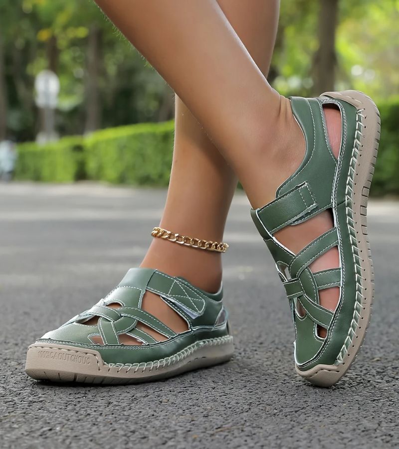 Women’s Leather Orthopaedic Open-Toe Walking Sandals