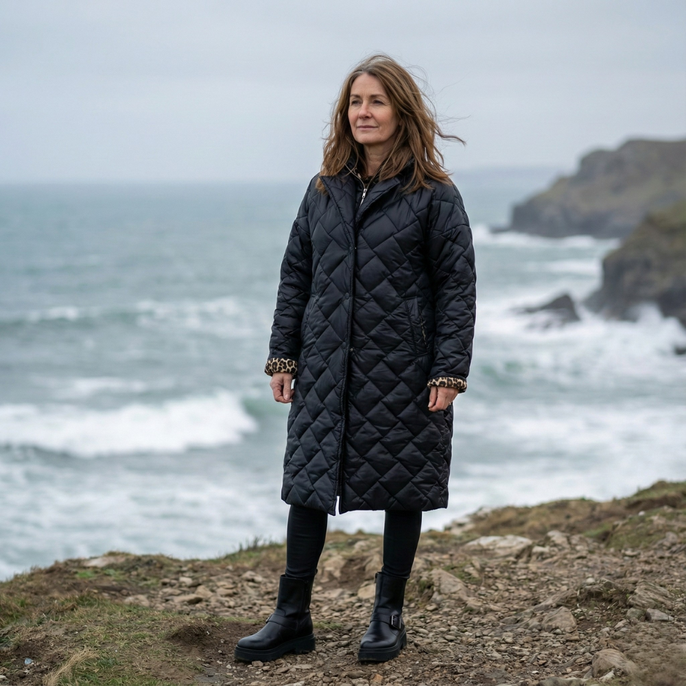 Women's Quilted Down Longline Puffer Jacket