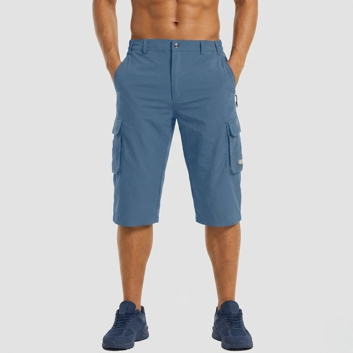 Men's Nylon Ripstop 3/4 Length Cargo Hiking Shorts