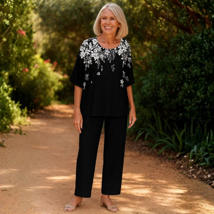 Women's Linen Two Piece Trouser Set Relaxed Fit Elegant Ladies Co-ord