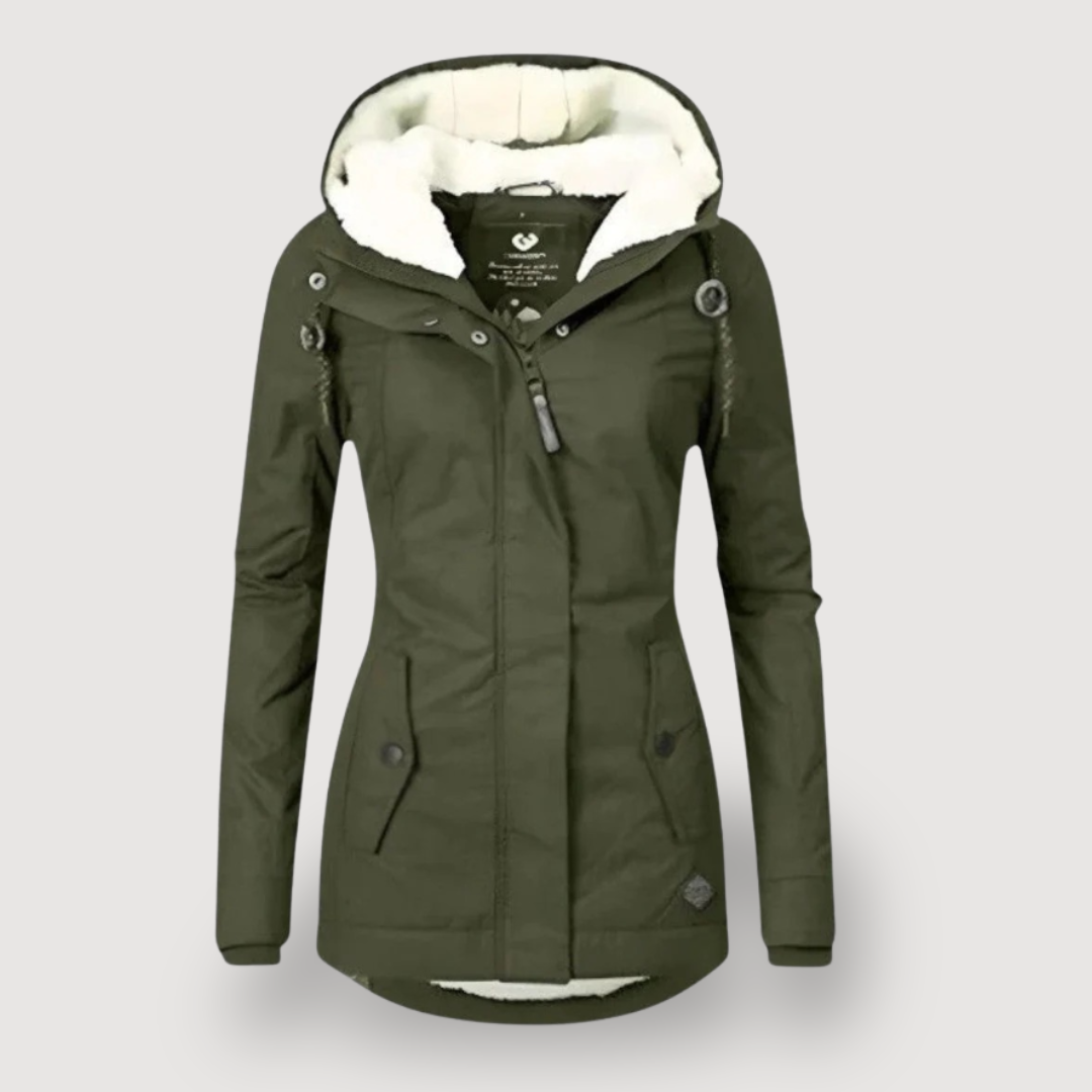 Women’s Hooded Water-Resistant Fleece-Lined Jacket