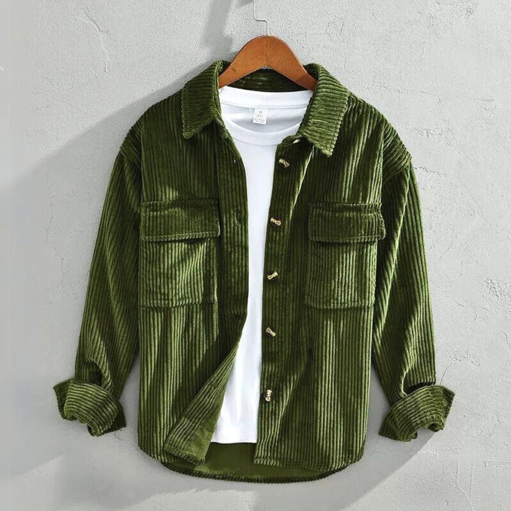 Men's Corduroy Long Sleeve Shirt Shacket