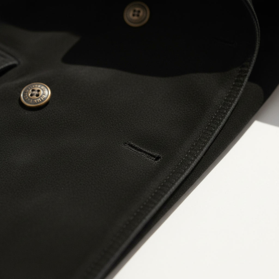 Caban classique pour homme en mélange de laine, à double boutonnage