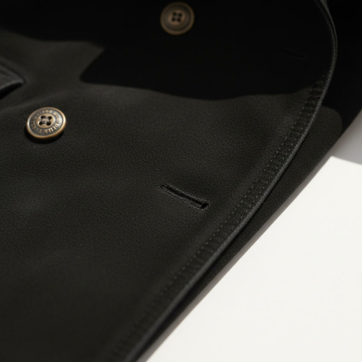 Caban classique pour homme en mélange de laine, à double boutonnage