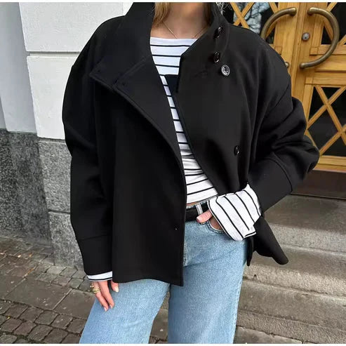 Women's Wool High Neck Jacket Outerwear