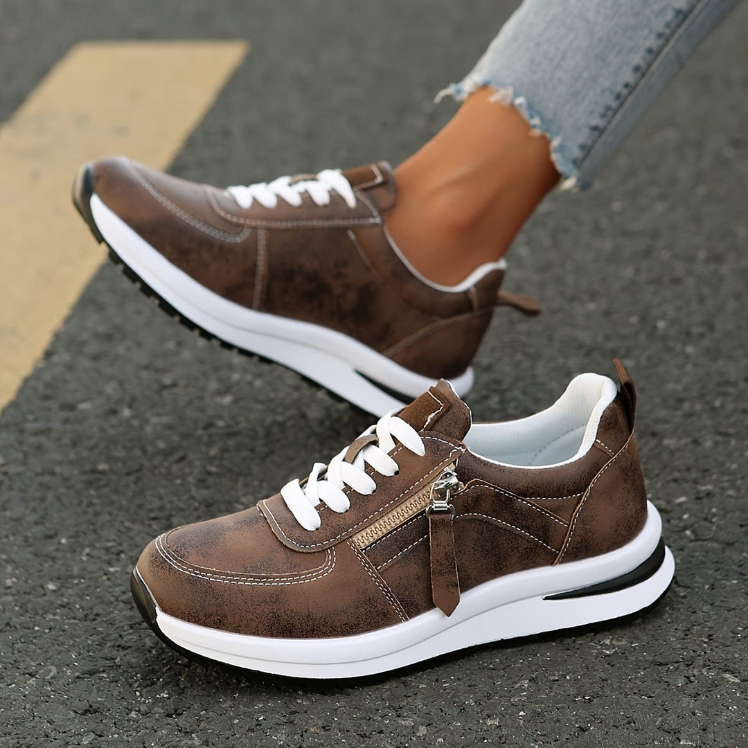 Women’s Leather Orthopedic Walking Sneakers