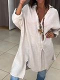Linen Shirtdress Women's Casual Lightweight Tunic Shirt