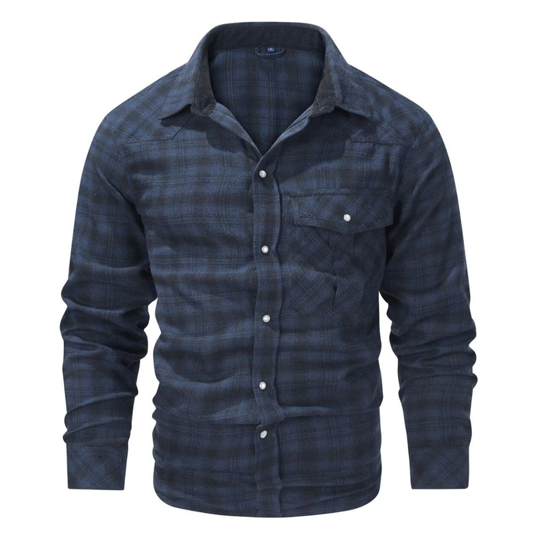 Men's Checked Fleece Lined Flannel Shirt