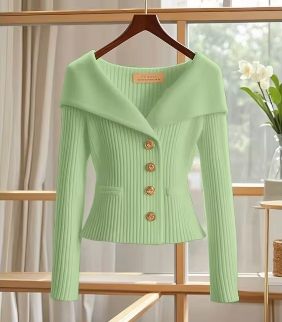 Women's Knit Shawl Collar Cardigan Sweater