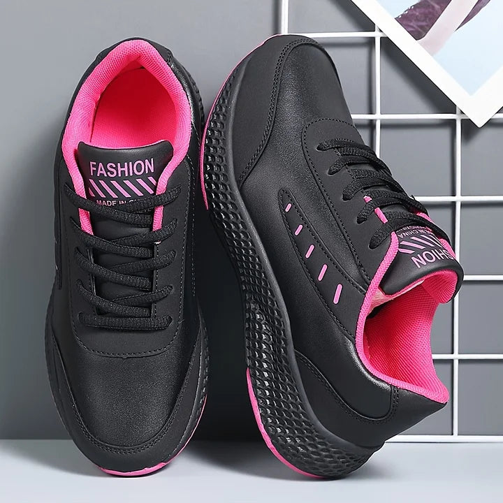 Women's Lightweight Leather Running Sneakers