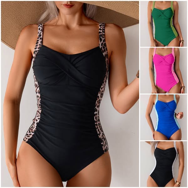 Women’s Nylon Cross-Front One Piece Swimsuit