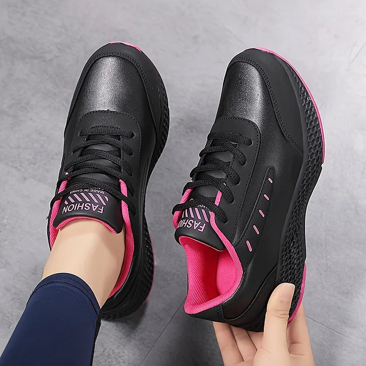 Women's Lightweight Leather Running Sneakers