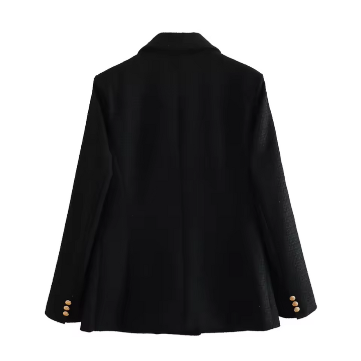 Women's Wool Mix Double Breasted Blazer Tailored Jacket