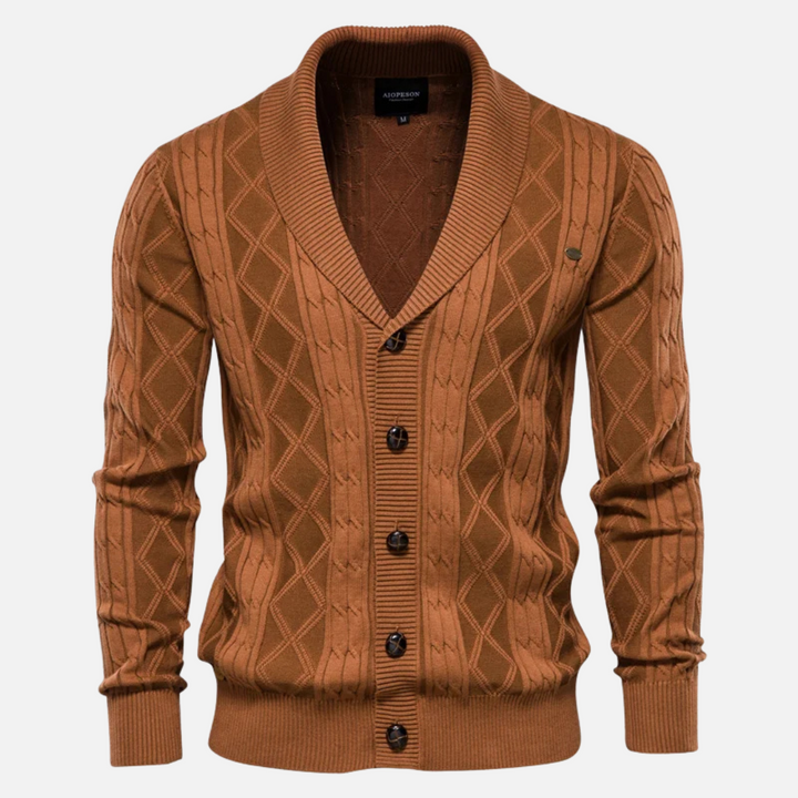 Men's Merino Wool Knit Cardigan Sweater