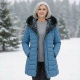 Women’s Hooded Fleece-Lined Padded Puffer Jacket