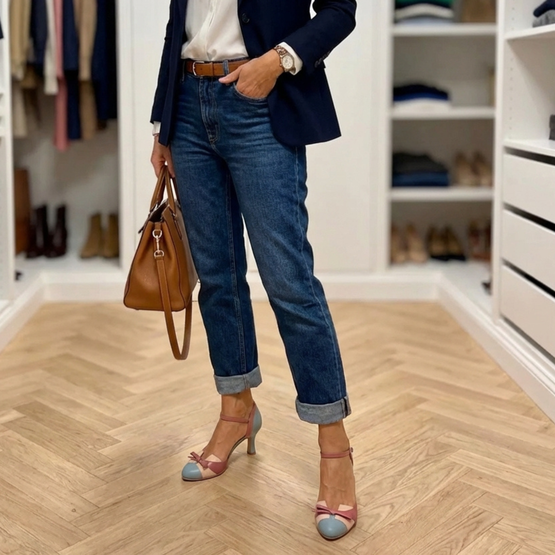 Women's Leather Mary Jane Block-Heels