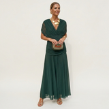 Women's Mesh Off-Shoulder Evening Dress Maxi Gown