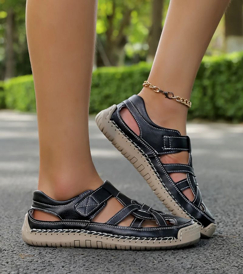 Women’s Leather Orthopaedic Open-Toe Walking Sandals