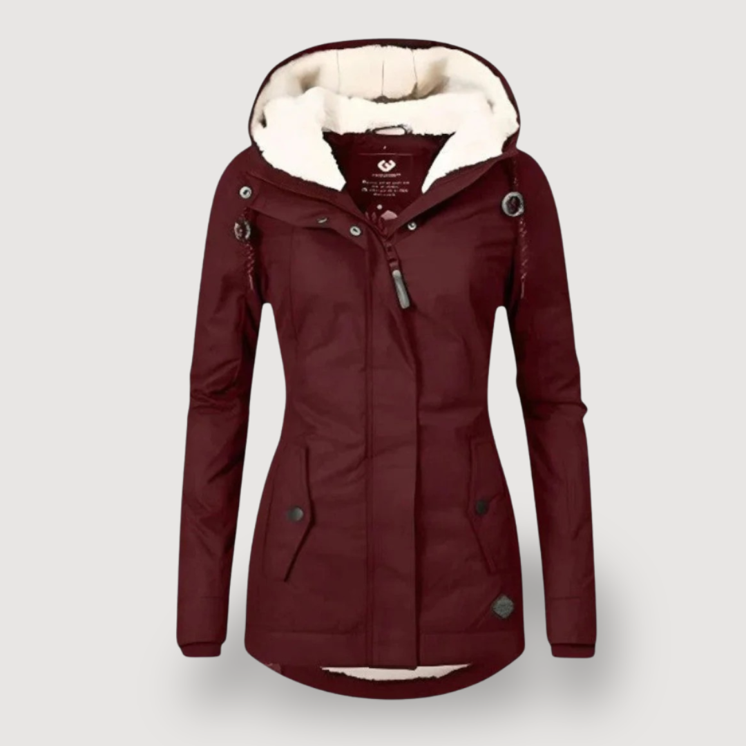 Women’s Hooded Water-Resistant Fleece-Lined Jacket