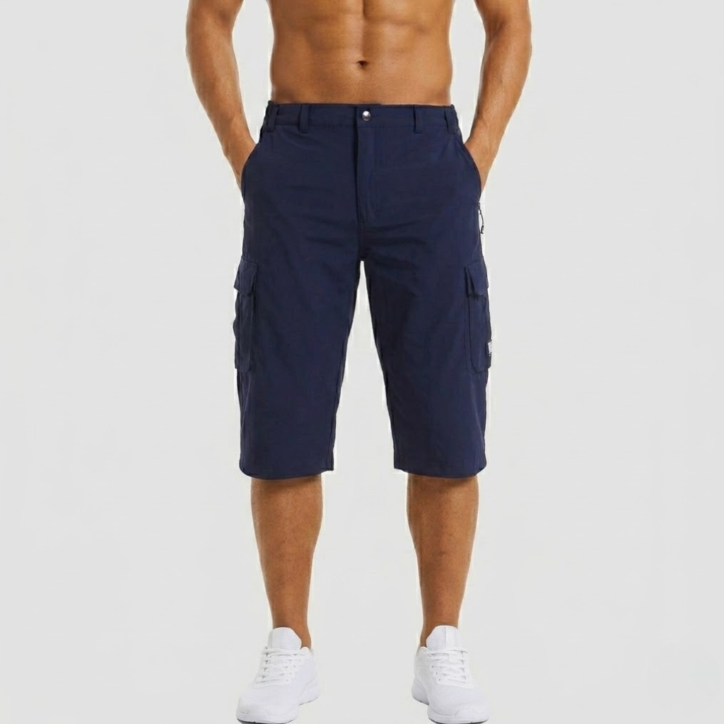Men's Nylon Ripstop 3/4 Length Cargo Hiking Shorts