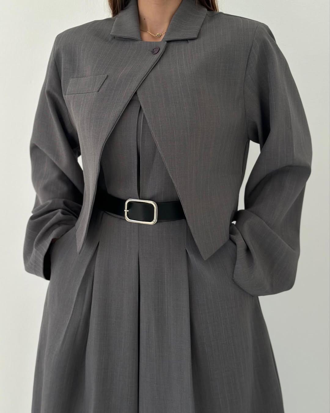 Women’s Knit Wide-Leg Jumpsuit & Blazer Set